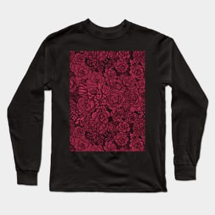 Succulents in Viva Magenta- Color of the Year 2023 Long Sleeve T-Shirt